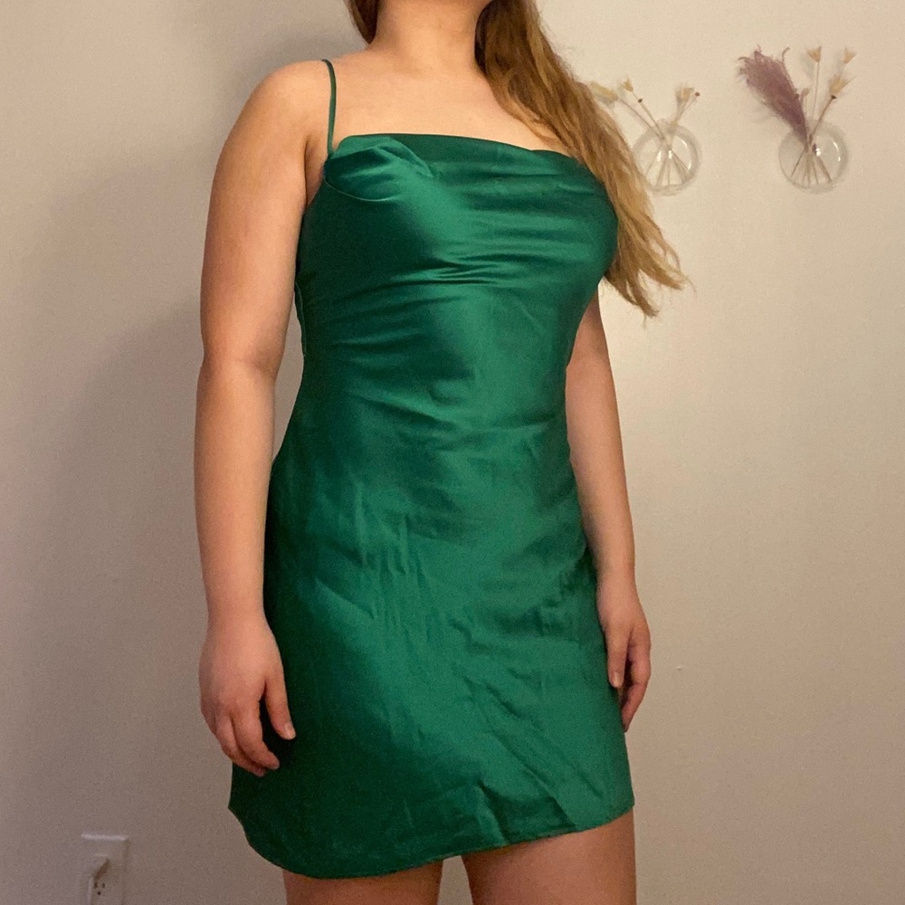 Jade green dress